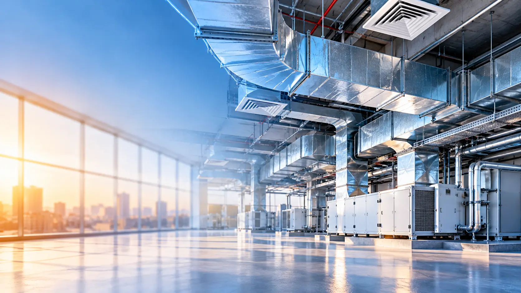 Modern residential air conditioning and HVAC project